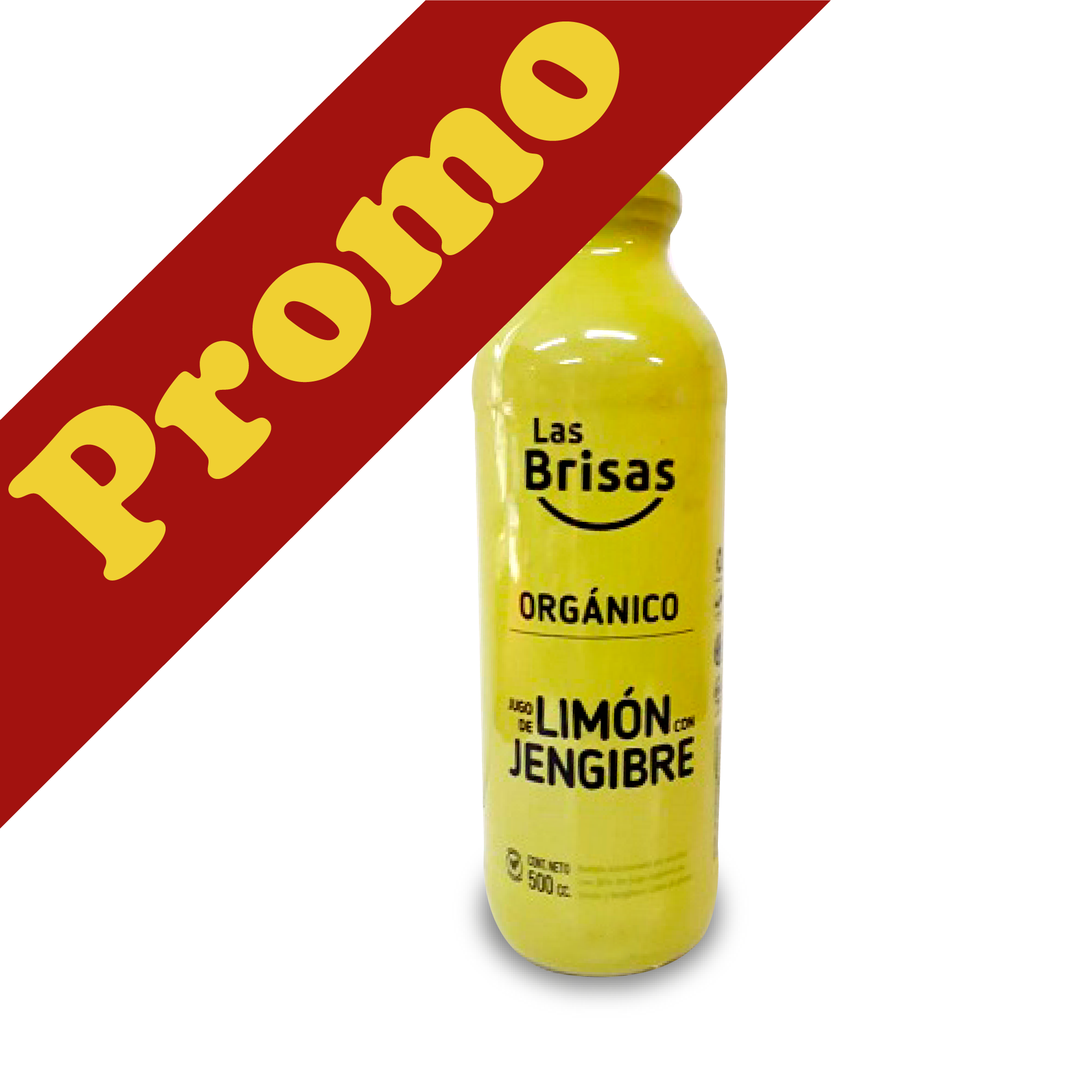 Las Brisas-Jugo Liviano Organico Limon C/Jengibre PROMO 3  x 500 cc